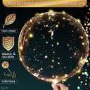 10 Pcs LED Balloons Light Up Balloons for Parties Clear 18" Balloon with Gold String Lights & Individual Switch Light Up Graduation Decorations for Indoor & Outdoor Events, Batteries Not Included