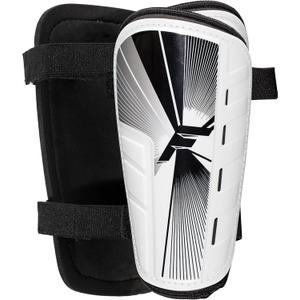 Franklin Sports Soccer Shin Guards for Youth + Adults - Superlight for Men, Women + Kids - (2) Shin Guard Set for Boys + Girls - Medium White