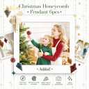 2 x AOBKIAT Christmas Tree Ornaments,Red Xmas Party Decorations-6PCS 3D Mini Glitter Edges Paper Honeycomb Ornaments,for Xmas,New Years,Birthday,Home Decor