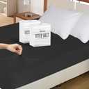 2 Pack Twin Fitted Sheet Only, Super Soft & Cozy Twin Size Bed Sheets for Boys Kids with Deep Pocket to 14 Inch, Cooling Jersey Mattress Bottom Sheets,Shrinkage & Stain Resistant, Wrinkle Free, Black