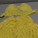 Womens Crocheted Hollowed Out Two Piece Summer Bikini Beach Wear Swimsuit Bikini Panties for Teens XL