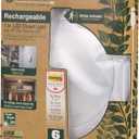 Good Earth Lighting Rechargeable Lithium ion Battery LED Motion-Activated 7-Inch Round Closet Light - White - 25W Incandescent Equivalent - 4000K - Motion Sensing up to 15 ft