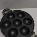 Japan Large Aperture Takoyaki Pan, Cake Mold, Masa Pan, Takoyaki Maker, Nonstick, 0.95kg (7 Hole) (Without Cover)