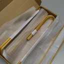 Pants Hangers Space Saving,Closet Hangers 5 Layers 2 Uses Multi Functional Pants Rack,Metal Heavy Duty Wardrobe Organizer Racks for Clothes Trousers Scarves Ties (Gold)