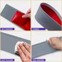 Vinyl Wall Base Baseboard Molding Trim 6" Flexible Self Adhesive Rubber Wall Base Moulding Trim Peel and Stick Design(20Ft, Grey)