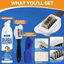 Suede and Nubuck Cleaner, 6.76 Oz Suede Shoe Cleaner with Brush and Towel, No-Rinse Foam Shoe Cleaner Kit for Leather, Boots, Knit, Canvas, Nubuck, Fabric, Tennis