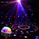 Disco Ball Dj Strobe Light with 6 Colors, Sound Activated Big-Size Magic Stage Party Light with Remote Control, Holiday Halloween Decorations Lighting Bar Wedding Home Club (7'' Big Size)