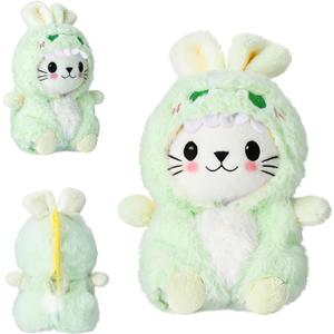 2 PCS Clothes for 17cm Doll Cloth, Dress up Animal Style Outfits with Tails, Boys and Girls Stylish Adorable Dolls Clothes Accessories (No Doll)(Dinosaur)