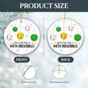 4 x Baseballs Ornament 2025  White Elephant Gift, Deck The Halls with Baseballs Ceramic Ornament  Holiday Tree Decoration for Baseball Players & Fans, Gag Gift & Stocking Stuffer