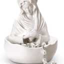 Our Lady of Grace Statue Virgin Mary Keepsake Rosary Holder, 5" Blessed Mother Statues, Resin Relic, Catholic Gifts for Women Religious Home Decor (White)