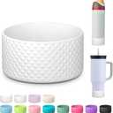 4 x Silicone Boot for Owala Water Bottle 24 oz 32 oz 40 oz, Anti-Slip Protective Sleeve for FreeSip/Twist/Flip Stainless Steel Water Bottles Accessories (White)