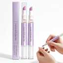 Cuticle Oil Pusher Pen (2 Pack) - Ceramic Cuticle Oil for Dry Nails & Cuticles, No Leak Travel Size Cuticle Pusher Pen, Moisturizing Nail Care Treatment for DIY Manicure & Salon Use