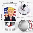 QTDS Pilot Gifts for Men Best Cool Gifts for Pilots - Aviation Lover Gift for Men, Dad, Son, Husband, Birthday Present for Pilot, 20 OZ Stainless Steel Insulated Travel Coffee Tumbler Cup