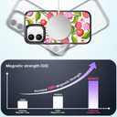 Magnetic for iPhone 16 Magsafe Case Cute - Durable Shockproof 6.6 ft Drop Impact Phone Case - Black Funny Checkered Cherry Design for iPhone 16 6.1"