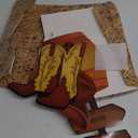 14 Pcs Western Cowboy Party Decorations Hay Bales Straw Boxes Cactus Inflatable Cowgirl Card Hat Horseshoe Wild West for Birthday Wedding Western Theme Party