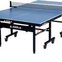 JOOLA Inside Professional MDF Indoor Ping Pong Table with Quick Clamp Table Tennis Net and Post Set - 10 Minute Easy Assembly - Tournament Quality - Foldable with Single Player Playback Mode (18mm)