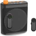 Voice Amplifier Wireless Microphone with Magnetic Lavalier, Portable Voice Amplifier for Teachers with 2 Mic, Rechargeable Bluetooth Speaker System for Classroom, Yoga, Meetings, Speeches