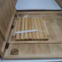 60"x30" Low Folding Picnic Table, Portable Boho Floor Table with Tablecloth, Ideal for Camping, Wedding, Beach, Garden, Party