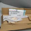 Curved shower curtain rod middle 35.4", both sides 27", 304 stainless steel adjustable showe rod, corner shower curtain rod for bathroom cloakroom with 12 hooks - Silver (Diamond Shaped Silver)