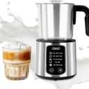 Gevi Milk Frother,5 in 1 Stainless Steel Professional Milk SteamerEasy to Clean Hot Chocolate Maker,for Hot and Cold Milk Frother for Latte,Macchiato,Cappuccino and Hot Chocolate