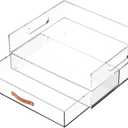 Acrylic Desk Organizer Drawer + Inbox with Letter Tray 12.6 x 10.6 x 5, A4 Size, Clear