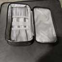 FITYLE Double Layer Makeup Bag Toiletry Storage Case with Handle Travel Essentials Durable Dustproof with Zipper Travel Cosmetic Bag black