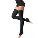 Thigh High Compression Socks,20-30 mmHg Open Toe Compression Stockings for Men Women,for Varicose Veins,Edema,DVT, Large