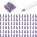 100 Pack Tips Cover for Apple Pencil 2nd Generation and 1st Gen and Apple Pencil Pro/USB-C Silicone Nibs Caps Writing Protection Accessories,Writing Anti-Slip Protective Case for Apple iPad Pencil (Purple)