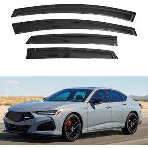 IG Window Visors Fit for 2021-2025 Acura TLX, Out-Channel Rain Guards Vent Wind Deflectors 4PC, Car Accessories for 21-25 Acura TLX