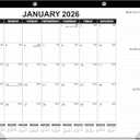 GuassLee Large Desk Calendar 2026,22" x 17" Desktop Wall Calendar 18 Months Planner Runs from Jan. 2026 to Jun. 2027 with Julian Date To-do & Notes Monthly Goals for School Home Office