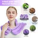 MORLIDEN Neck Heating Pad Microwavable for Shoulders, Warmer Wrap Microwave Heating Pad for Neck and Shoulders for Pain Relief (Purple)