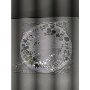 Paper Placemats Disposable 50 Pack Green Eucalyptus Leaves Wedding Disposable Placemats 13.7 Inch Summer Wedding Round Table Mats for Birthday Wedding Baby Shower Party Dining Decoration