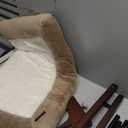 Zakkart Cat Perch for Window Sill with Bolster  Orthopedic Hammock Design with Premium Hardwood & Robust Metal Frame  Cat Window Seat for Large Cats and Kittens  Dark Stained Wood Brown Bed, 24''W