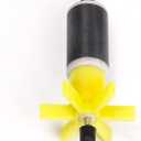 Sevender 16mm Filter Impeller Submersible Pump Rotor Impeller Replacement, Plastic&Metal with Shaft and Bearing, Yellow
