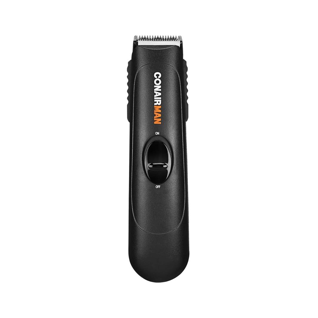 ConairMAN Beard Trimmer for Men, Includes Nose and Ear Trimmer and 5-Position Comb Attachments, 3 piece Men's Grooming Kit, Battery Operated (1 Count (Pack of 1), Black)