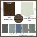 Mini 3 Ring Binder with Clipboard for 5.5 x 8.5, Leather 3 Ring Binder, Vintage Hardback 1 Inch, Professional Planner Organizer