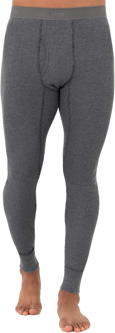 Fruit of The Loom Mens Recycled Premium Waffle Thermal Underwear Long Johns Bottom (1, 2, 3, and 4 Packs) (Large)