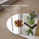 Frameless Bathroom Mirror, 20"x30" Arched Bathroom Vanity Mirrors for Beveled Edge, Arched Wall Mirror, Decorative Arch Mirrors for Bedroom, Entryway, Living Room
