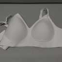 As Fairy Women's Soft Comfortable No Underwire Bras V Neck Seamless Push Up Bralettes Full Coverage T-shirt Brassiere (White) 34C