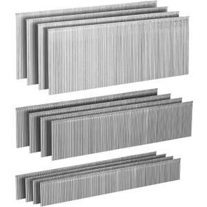 PINOZE 18 Gauge Stainless Steel Brad Nails, 1200-Count (2", 1-1/4", 3/4", 400 Per Size), 304 Stainless Steel Small Finishing Nail Gun Nails for Pneumatic, Electric Brad Nailer Gun