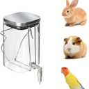 HardcorePet Premium Stainless Steel & Glass Pet Water Bottle  Firing Pin NoDrip Dispenser for Rabbits/Parrots/Rodents | 3 Size Options with Universal Cage Mount (600ml)