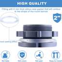 Outus 2 Inch PVC Bulkhead Fitting Water Tank Connector for Rain Barrels, Aquariums, Ponds or Water Tanks