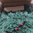 9 ft. Pre-Lit Christmas Decoration Set Artificial Christmas Garland Wreath and Entrance Trees (4-Pieces)