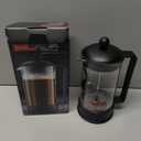 Bodum 34oz Brazil French Press Coffee Maker, High-Heat Borosilicate Glass, Black - Made in Portugal