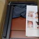 comfoyar C Shaped End Table with Wheels, Small Side Table for Couch with Storage Bag, Slide Under Sofa Side Table TV Trays with Metal Frame for Living Room, Bedroom, Office