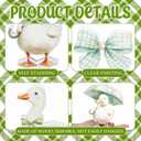 Youyole 3 Pcs Silly Goose Baby Shower Table Centerpiece One Silly Goose Wood Green Gender Reveal Decor Funny Gifts with Bow Birthday Party Favor Desk Tiered Tray Decor for Boy Girl 5.9/5.5/3.9"