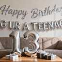 13th Teenager Birthday Party Decorations for Boys Girls, Silver OMG Ur A Teenager Balloon Birthday Banner Jumbo Number 13 Foil Balloons Supplies for 13 Years Old Sons Daughter( 13th Silver)