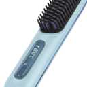 Go Brush Pro - 2025 Upgrade Portable Straightener Brush for Travel, Cordless Hair Straightener Comb for Women, Blue