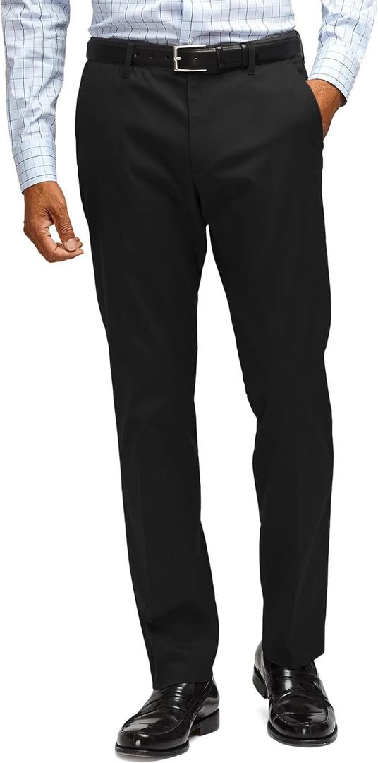 YUCENFU Men's Slim Fit Flat Front Dress Pant Expandable Waist Fashion Colored Tapered Slacks (40W x 30L, Black) YUCENFU Men's Slim Fit Flat Front Dress Pant Expandable Waist Fashion Colored Tapered Slacks (40W x 30L, Black)