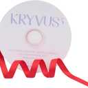 Red Ribbon, Grosgrain Ribbon 3/8 Inch x Continuous 50 Yards, Red Grosgrain Ribbon for Crafts, Gift Wrapping, Hair Accessories, Wedding Decor, Sewing and Bow Making